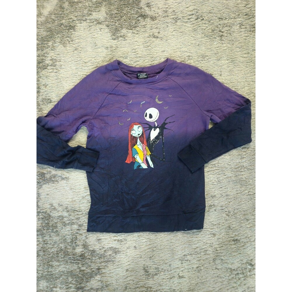 Disney Nightmare Before Christmas Jack Skellington & Sally Sweatshirt Size Small